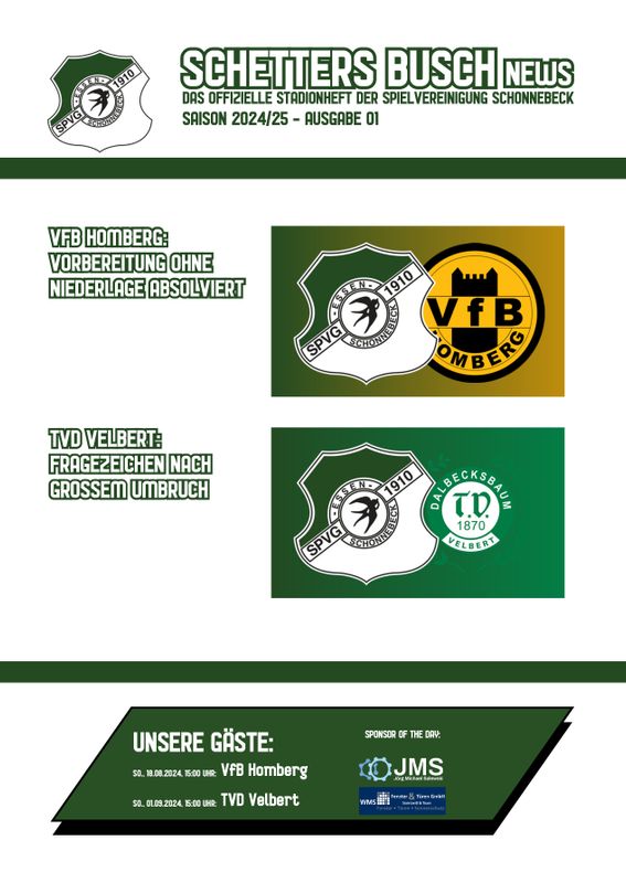 Saison 2024/25: August (Ausgabe 1)