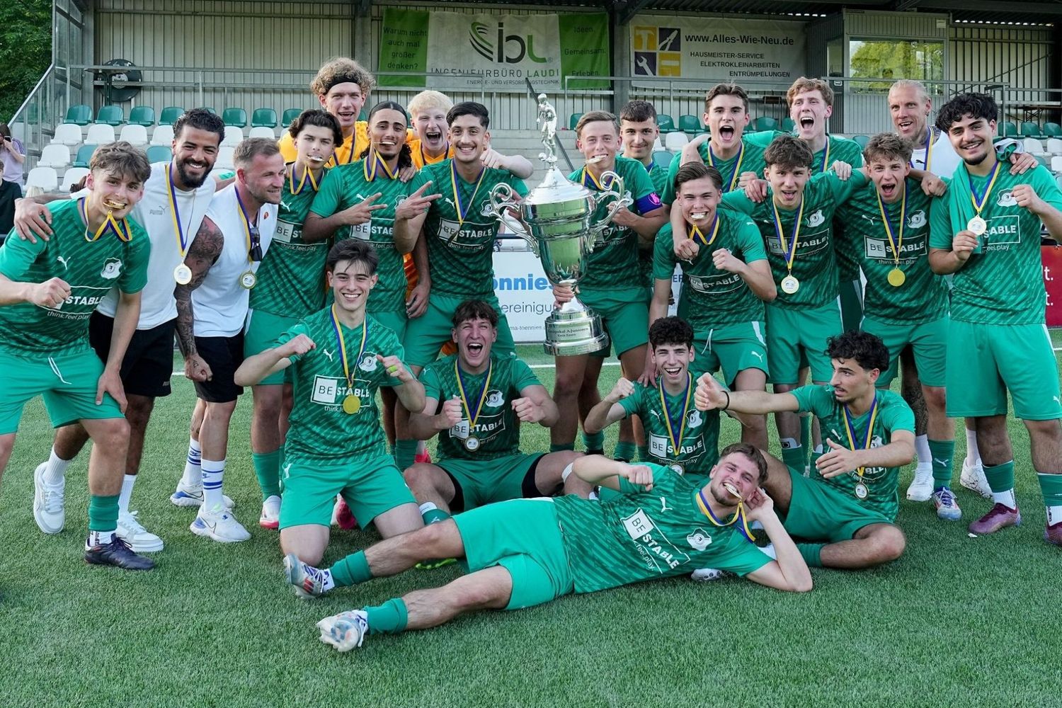 U19 gewinnt Kreispokal im Derby gegen ETB SW Essen