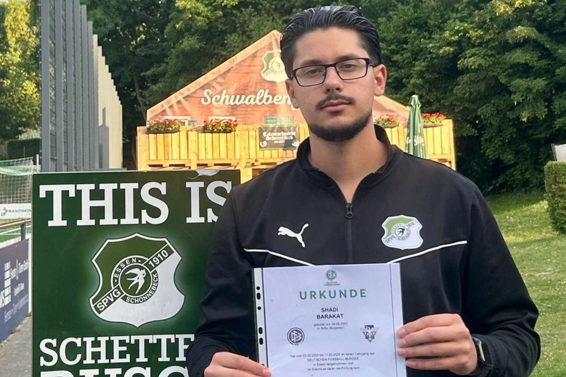 Foto zum Newsartikel Trainerkompetenz wächst: C-Lizenz für Shadi Barakat